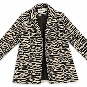 Vintage Zebra Coat Glam Animal Print